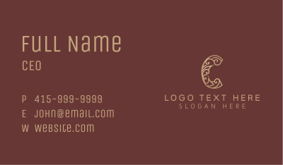 Elegant Decorative Letter C Business Card Image Preview