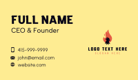 BBQ Flame Chicken Business Card Design