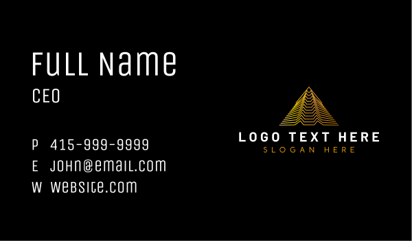 Premium Pyramid Firm Business Card Design Image Preview