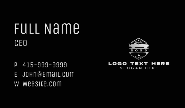 Classic Car Vehicle Business Card Design Image Preview