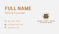 Retro Hamburger Crown Business Card Design