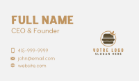 Retro Hamburger Crown Business Card Image Preview