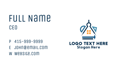 Builder Home Renovation Tools Business Card