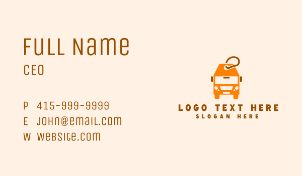 Bus Service Tag Business Card Design Image Preview