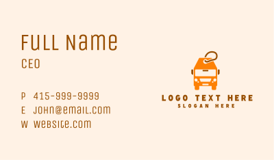 Bus Service Tag Business Card