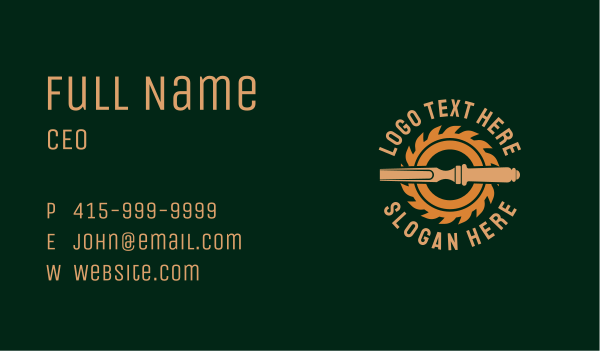 Wood Carpentry Tools Business Card Design Image Preview