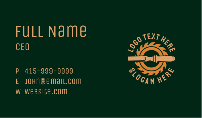 Wood Carpentry Tools Business Card Image Preview
