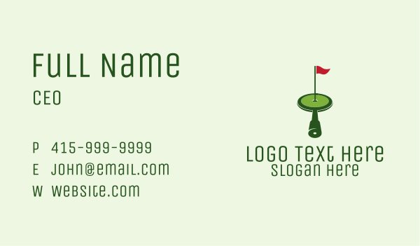 Spy Glass Golf Business Card Design Image Preview