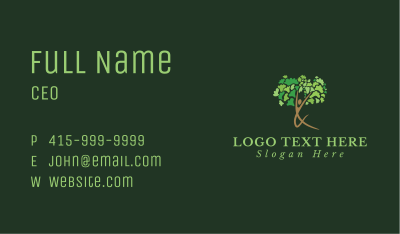 Human Yoga Tree Business Card Image Preview