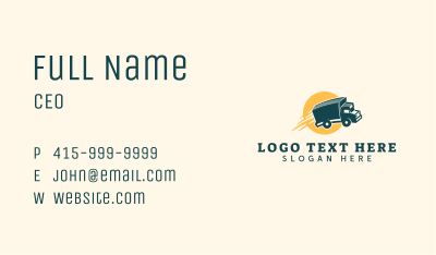 Truck Logistics Delivery Business Card Image Preview