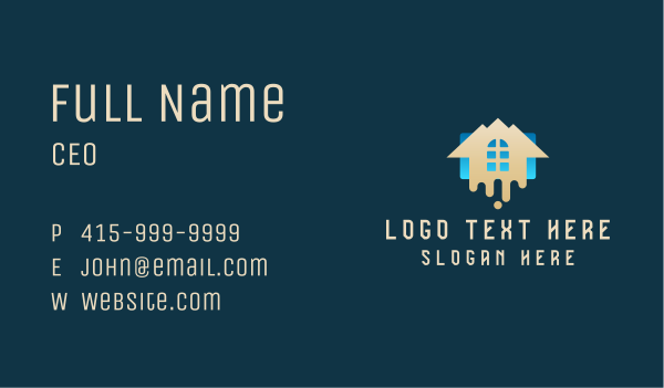 House Paint Drip Business Card Design Image Preview