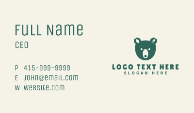 Green Bear Bistro Business Card Image Preview