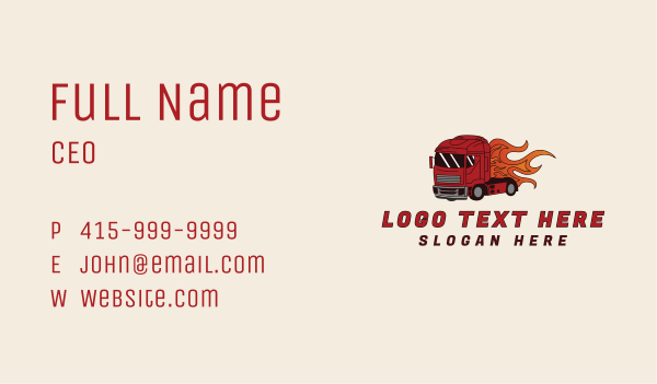 Express Freight Trucking Business Card Design Image Preview