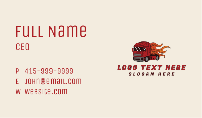 Express Freight Trucking Business Card Image Preview