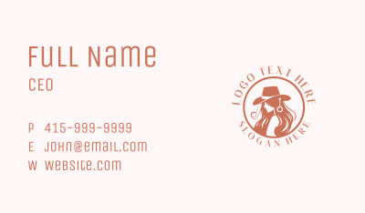 Ranch Cowgirl Rodeo Business Card Image Preview