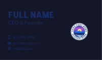 Night Moon Mountain River  Business Card Image Preview