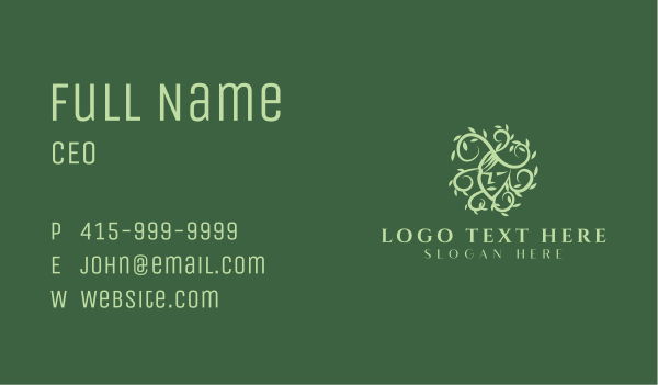 Green Natural Beauty Business Card Design Image Preview