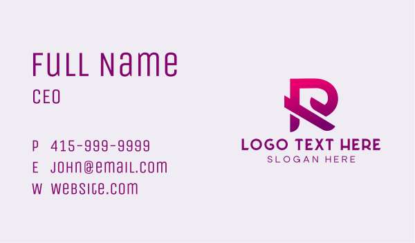 Corporate Business Letter R Business Card Design Image Preview