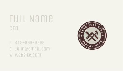 Carpentry Tool Emblem Business Card Image Preview