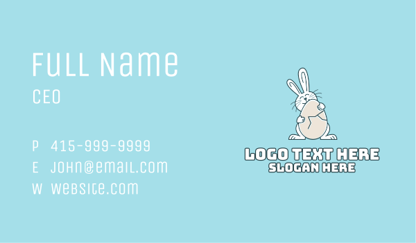 Egg Hug Easter Bunny Business Card Design Image Preview
