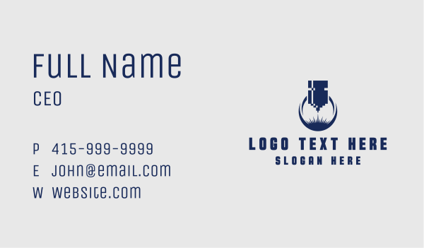 Laser Cutting Machinery Business Card Design Image Preview