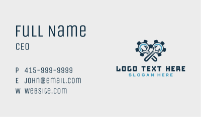 Gear Wrench Repair Business Card Image Preview
