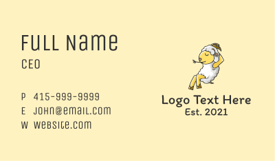 Sheep Animal Mascot  Business Card