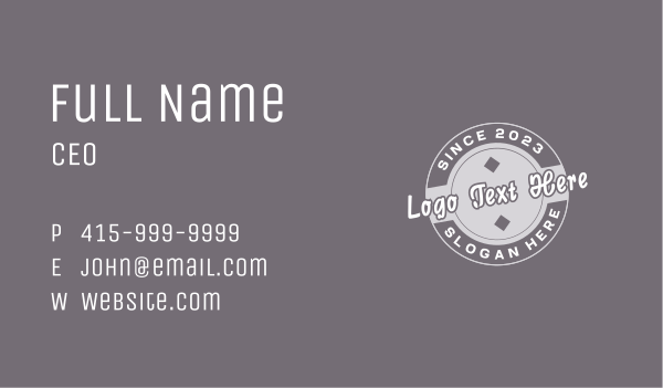 Generic Business Badge Business Card Design Image Preview