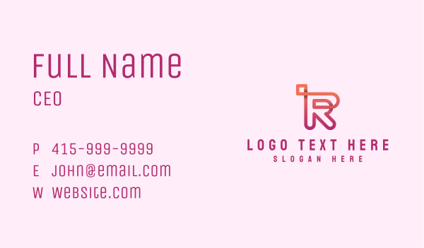 Logistics Courier Letter R Business Card Design Image Preview