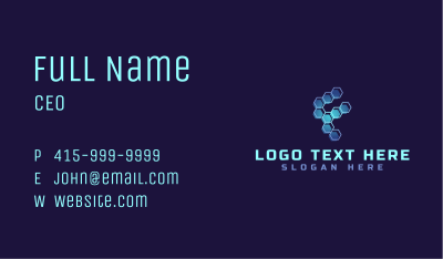 Tech Honeycomb Letter F Business Card Image Preview