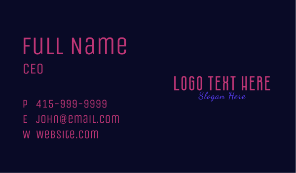 Night Club PUB Wordmark Business Card Design Image Preview