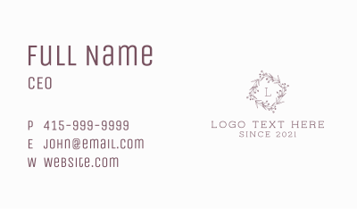 Daisy Wreath Decoration  Business Card Image Preview