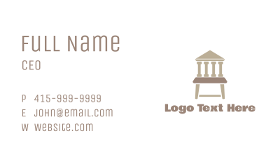 Justice Chair Business Card