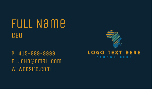 Tribal African Map Business Card Design Image Preview