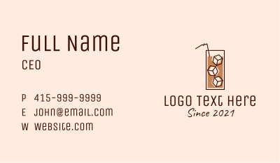 Iced Coffee Tea Business Card Image Preview