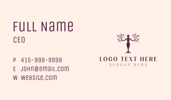 Organic Beauty Spa Business Card Design Image Preview