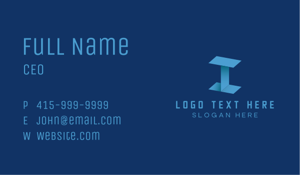 Modern Tech Letter I Business Card Design Image Preview