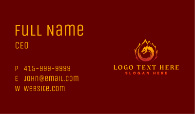 Dragon Fire Gaming Business Card Image Preview