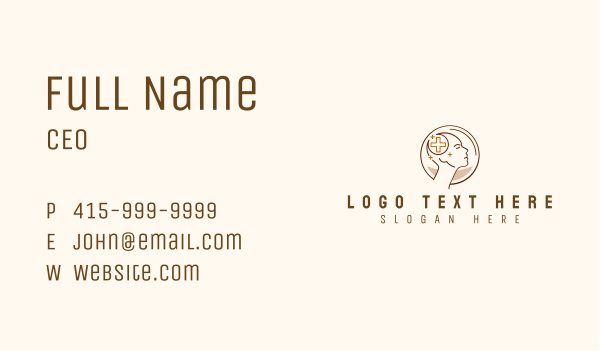 Human Mental Health Business Card Design Image Preview
