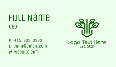 Green Herb Plant Business Card Image Preview