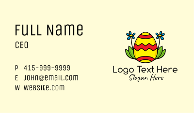 Sunflower Easter Egg Business Card Image Preview
