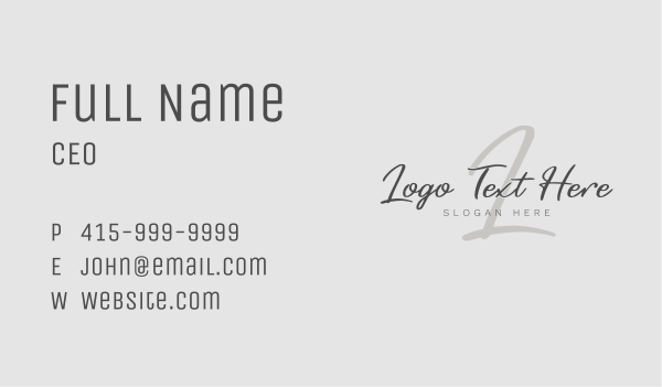 Signature Apparel Letter Business Card Design Image Preview