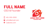 Red Stylish Camera Business Card Image Preview