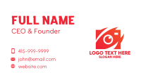 Red Stylish Camera Business Card Design