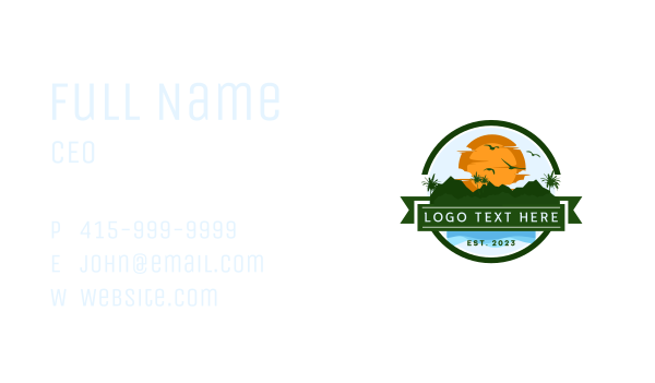 Nature Mountain Travel Business Card Design Image Preview