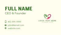 Heart Leaf Nature Business Card Design