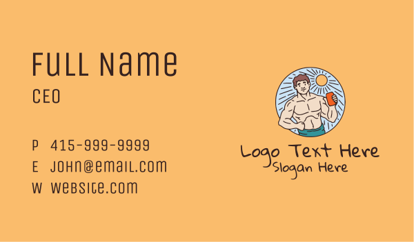 Beach Beer Drink  Business Card Design Image Preview