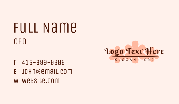 Flower Fashion Beauty Business Card Design Image Preview