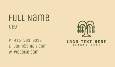 Minimalist Willow Tree Business Card Image Preview