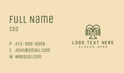 Minimalist Willow Tree Business Card Image Preview